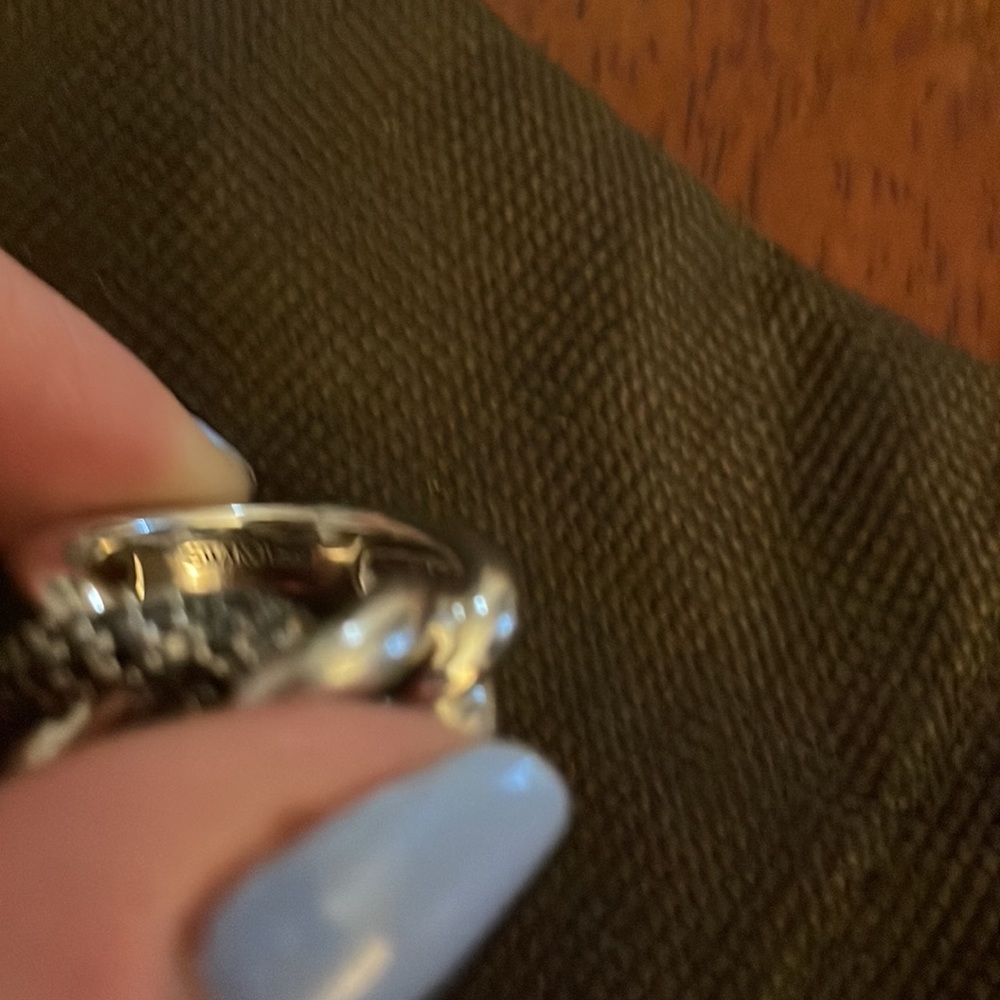 Swarovski silver marcasite ring size 8 - Picture 3 of 4